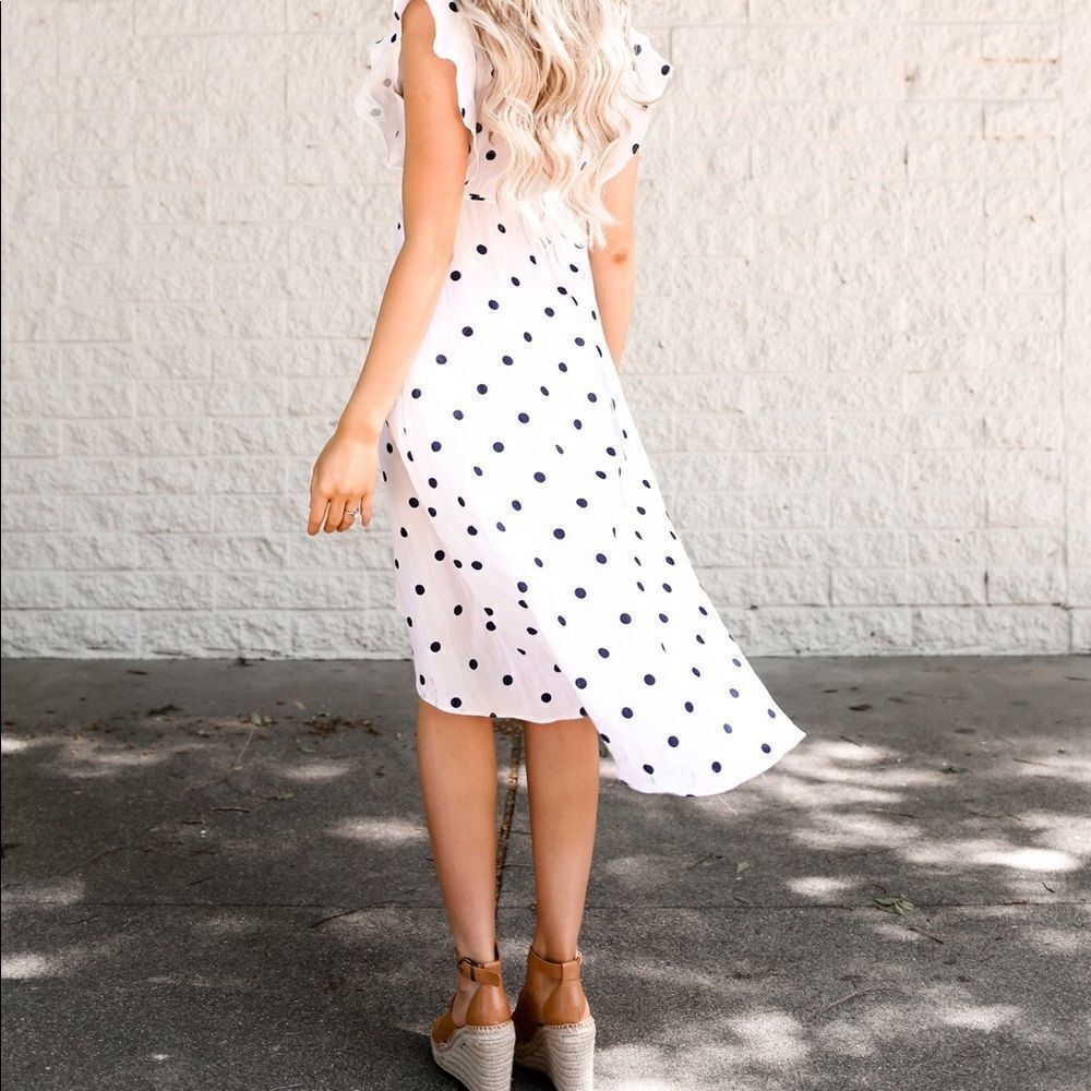 ✨ DAHLIA POLKA DOT WRAP DRESS ✨ - Picture 5 of 6